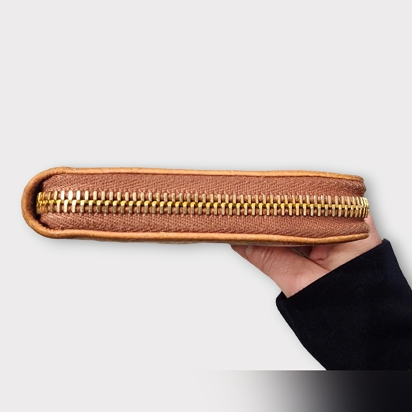 MIU MIU Crocodile Embossed Leather Zip Around Long Wallet, Salmon Pink - Picture 4 of 9